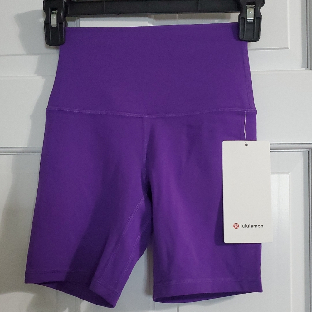 NWT Lululemon Align HR 6in College Purple Women's Shorts Sz 0 Or 2